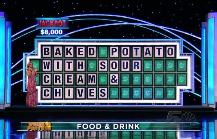 Food And Drink 2 Words - Wheel Of Fortune Food And Drink 2 Words