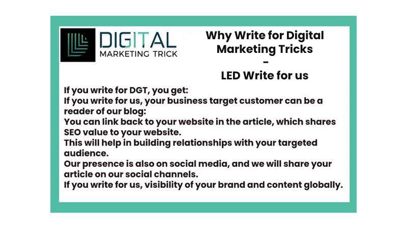 Why Write for Digital Marketing Tricks - LED Write for us
