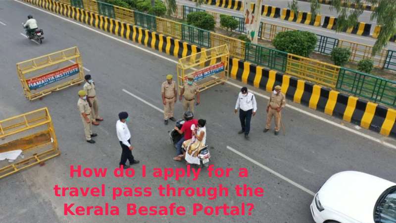 How do I apply for a travel pass through the Kerala Besafe Portal?
