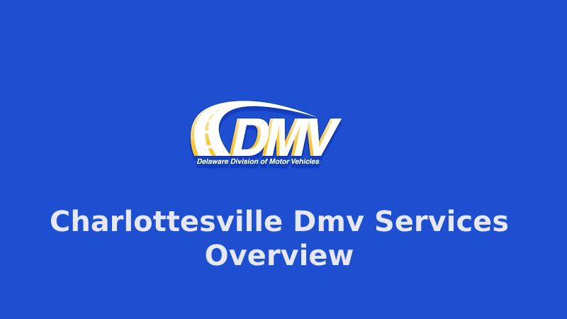 Charlottesville Dmv Services Overview