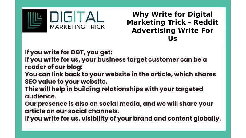 Why Write for Digital Marketing Trick - Reddit Advertising Write For Us