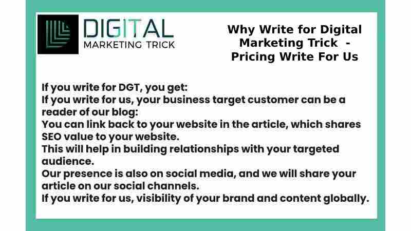 Why Write for Digital Marketing Trick  - Pricing Write For Us