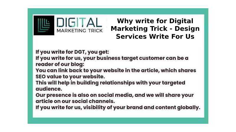 Why write for Digital Marketing Trick - Design Services Write For Us