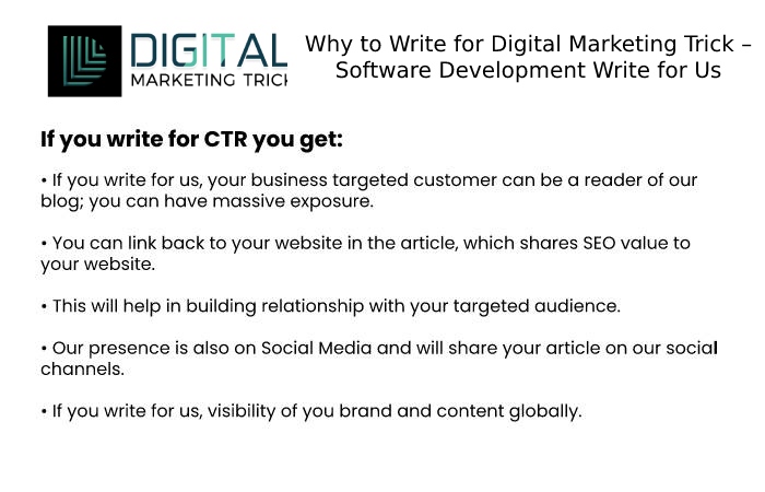 Why to Write for Digital Marketing Trick – Software Development Write for Us