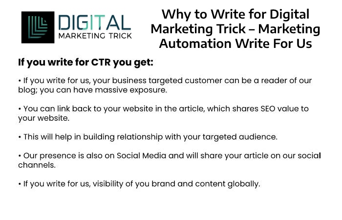 Why to Write for Digital Marketing Trick – Marketing Automation Write For Us